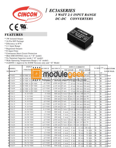 1Pcs Power Supply Module Cincon Ec3A21 New 100% Best Price And Quality Assurance Module