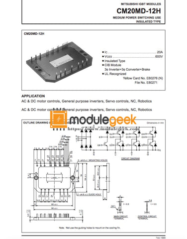 1Pcs Power Supply Module Mitsubishi Cm20Md-12H New 100% Best Price And Quality Assurance Module