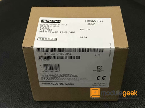 1PCS SIEMENS 6ES7231-7PB22-OXAO POWER SUPPLY MODULE 6ES7231-7PB22-0XA0 NEW 100%  Best price and quality assurance