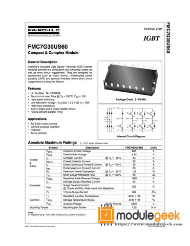 1PCS FAIRCHILD FMC7G30US60 POWER SUPPLY MODULE NEW 100% Best price and quality assurance